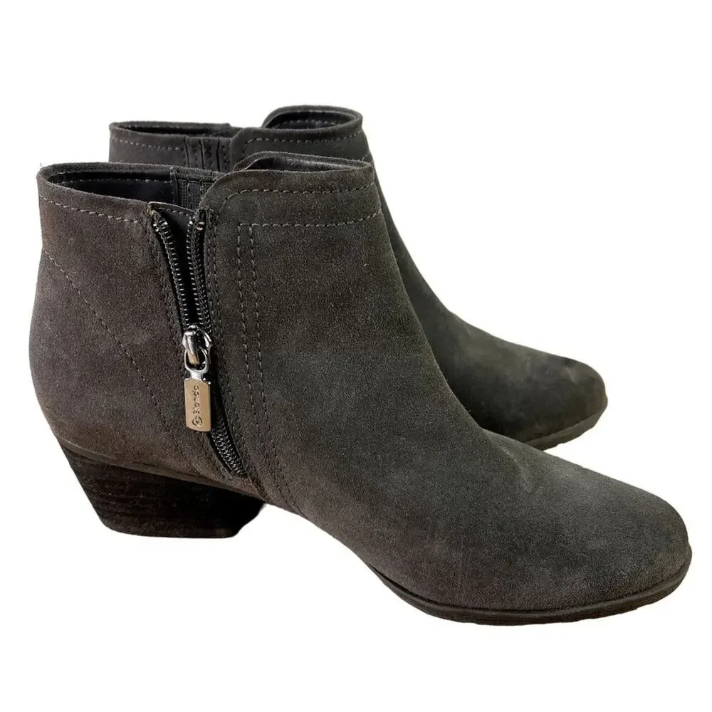 Blondo Ankle Bootie Women's Size 7.5M Waterproof Gray Suede